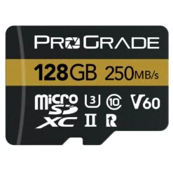 ProGrade Digital 128GB MicroSDXC UHS-II Memory Card W/adapter - 60 ( Gold )