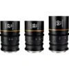 Laowa NanomorphS35 Prime3 Anamorphic Lens Bundle(27mm, 35mm, 50mm) - L Mount (Amber)