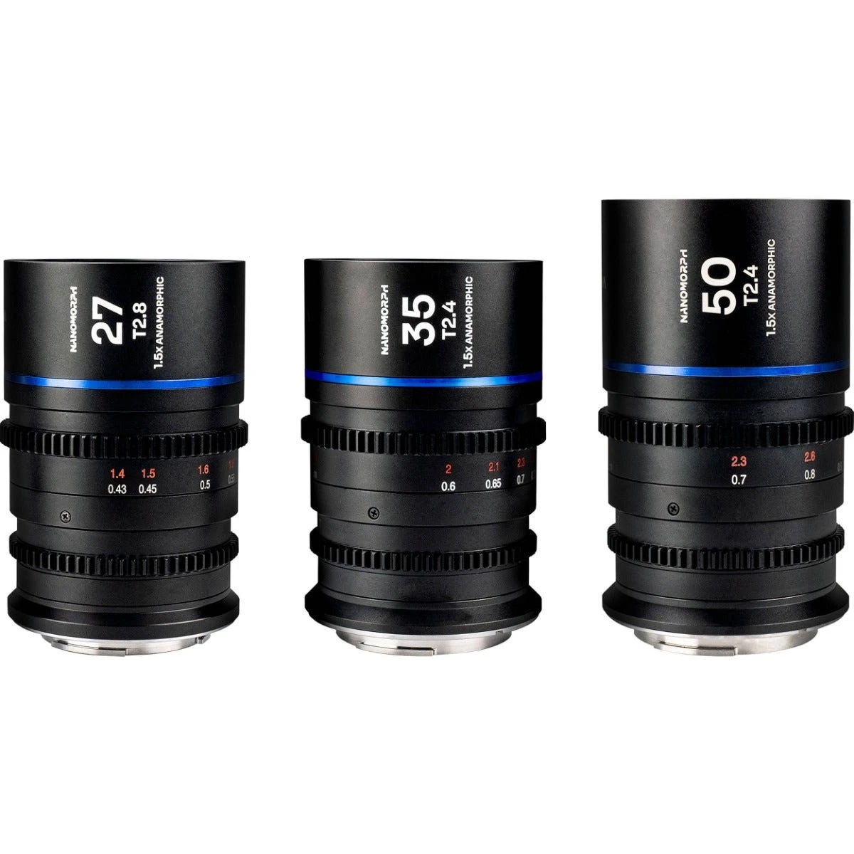Laowa NanomorphS35 Prime3 Anamorphic Lens Bundle(27mm, 35mm, 50mm) - Canon RF Mount 1 Laowa NanomorphS35 Prime3 Anamorphic Lens Bundle(27mm, 35mm, 50mm) - Canon RF Mount