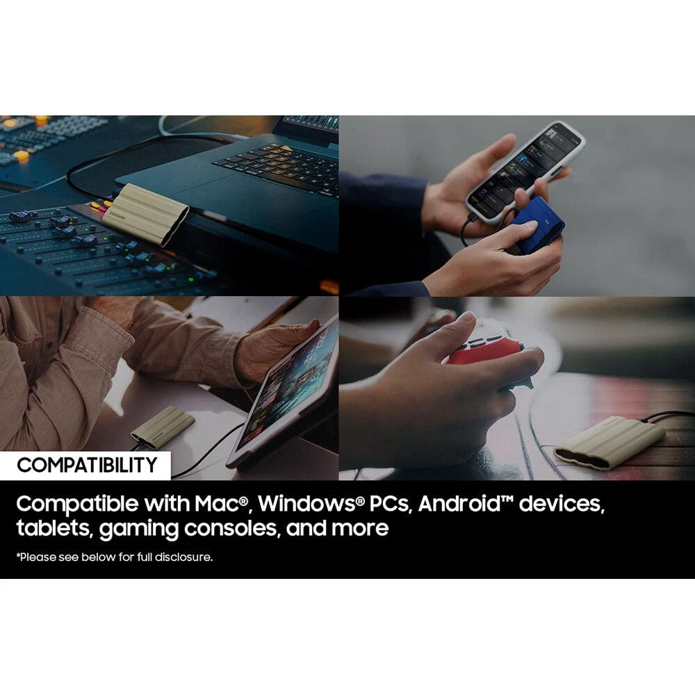 Samsung T7 Shield 4TB USB 3.2 Portable SSD - Black 4 Samsung T7 Shield 4TB USB 3.2 Portable SSD - Black - Image 4