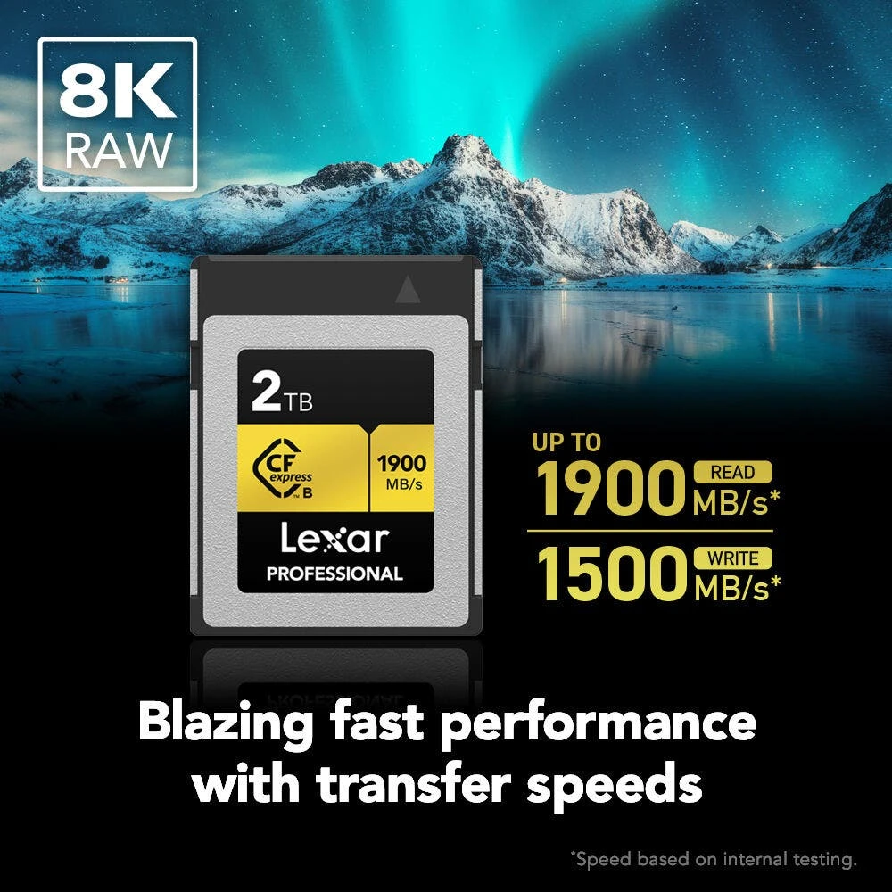 Lexar 2TB Professional CFexpress Type B Card GOLD Series 2 Lexar 2TB Professional CFexpress Type B Card GOLD Series - Image 2
