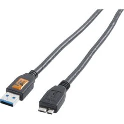 TetherPro USB 3.0 Male To Micro-B 5 Pin, 3M Black