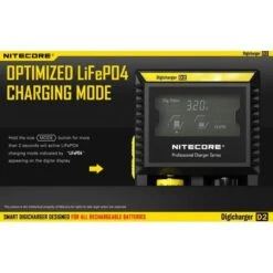 Nitecore Charger 2X Battery -Nikon Shop 19106 nitecore digicharger d2 eu dual battery charger 03 1