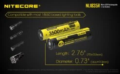 Nitecore 3500mAh Micro USB Rechargeable 18650 Battery -Nikon Shop 19116 nitecore 3500mah micro usb rrechargeable 18650 battery 07 1