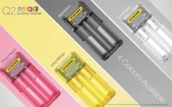 Nitecore Q4 Li-on & IMR 4-slot Quick Battery Charger - Pink -Nikon Shop 19121 nitecore q4 li on imr 4 slot quick battery charger pink 04 1