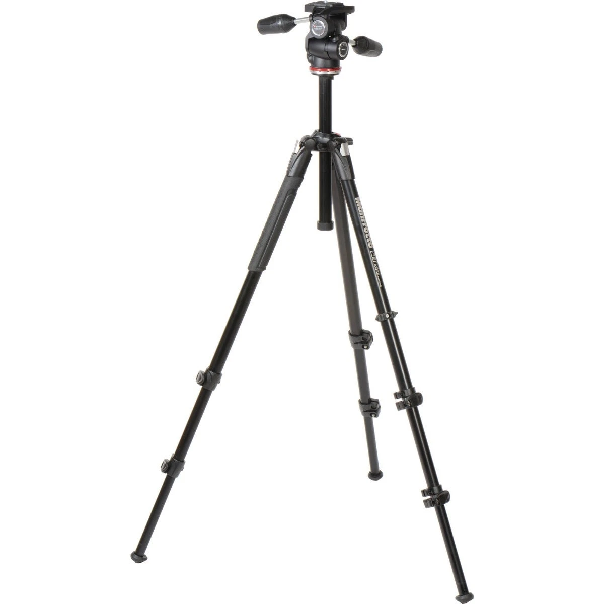 Manfrotto Aluminium 3-Section Tripod With Head 2 Manfrotto Aluminium 3-Section Tripod With Head - Image 2