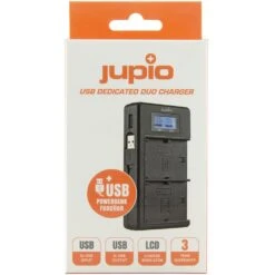 Jupio USB Dedicated Duo Charger With LCD For Sony NP-FM50, NP-F550/F750/F970 -Nikon Shop 8719743931541 02 4
