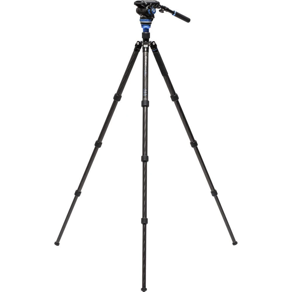 Benro Reverse-Folding Carbon Fiber Travel Tripod With S6Pro Fluid Video Head 2 Benro Reverse-Folding Carbon Fiber Travel Tripod With S6Pro Fluid Video Head - Image 2