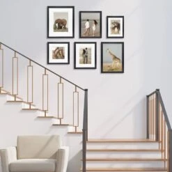 Profile Deluxe Gallery Photo Wall Frame Set B - 6 Frames - Black