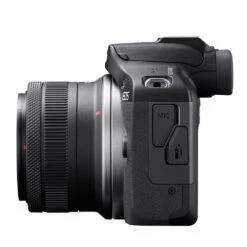 Canon® Canon EOS R100 Mirrorless Camera With RF-S 18-45mm Lens -Nikon Shop canon 0004 11 eos r100 black left rf s18 45mm