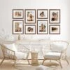 Profile Deluxe Gallery Photo Wall Frame Set E - 8 Frames - Chestnut