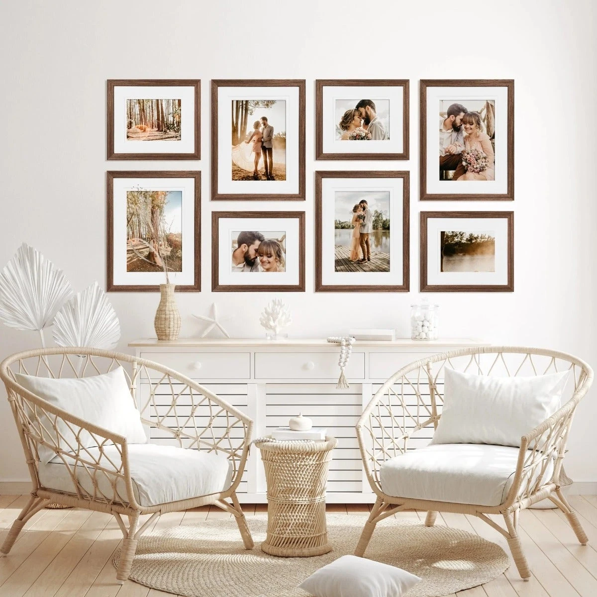 Profile Deluxe Gallery Photo Wall Frame Set E - 8 Frames - Chestnut 1 Profile Deluxe Gallery Photo Wall Frame Set E - 8 Frames - Chestnut