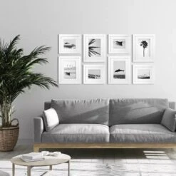 Profile Deluxe Gallery Photo Wall Frame Set E - 8 Frames - Stone Ash