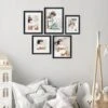 Profile Deluxe Gallery Photo Wall Frame Set H - 5 Frames - Black