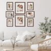 Profile Deluxe Gallery Photo Wall Frame Set D - 8 Frames - Chestnut