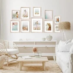 Profile Deluxe Gallery Photo Wall Frame Set F - 10 Frames - Polar Birch