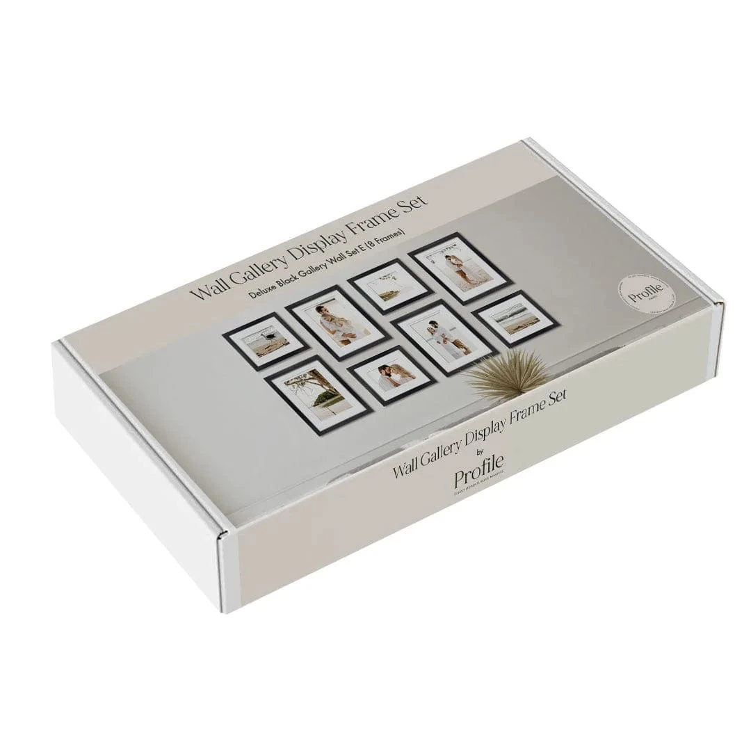 Profile Deluxe Gallery Photo Wall Frame Set E - 8 Frames - White 7 Profile Deluxe Gallery Photo Wall Frame Set E - 8 Frames - White - Image 7