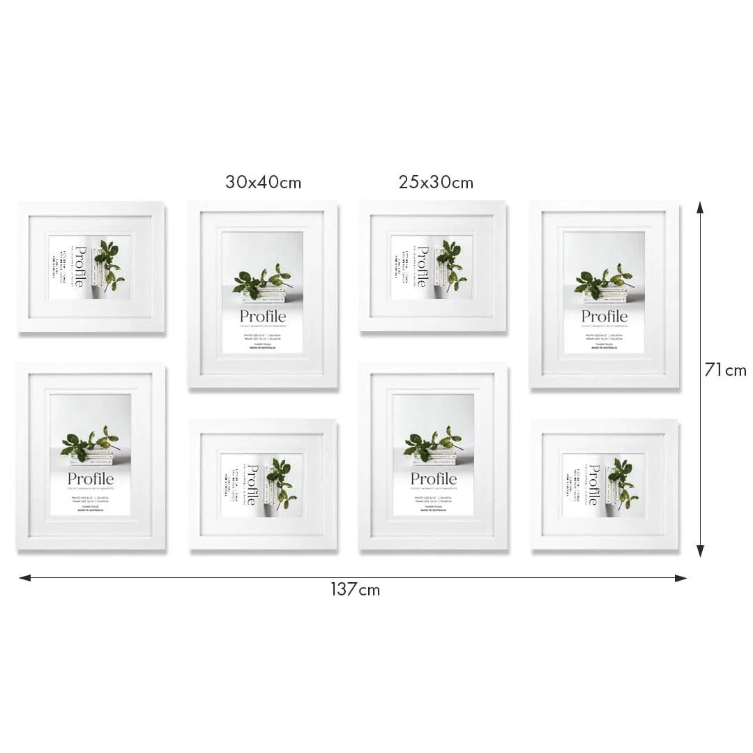 Profile Deluxe Gallery Photo Wall Frame Set E - 8 Frames - White 5 Profile Deluxe Gallery Photo Wall Frame Set E - 8 Frames - White - Image 5