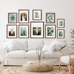 Profile Deluxe Gallery Photo Wall Frame Set F - 10 Frames - Chestnut