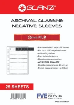 Glanz 35mm Glassine Negative Sheets - 25pk