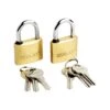 Korjo Lock Keyed 40mm - Duo Pack Brass