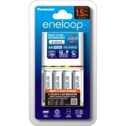 Panasonic Eneloop Quick Charger With 4x AA Batteries 2000mAh / 90-180min Charge