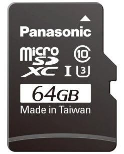 Panasonic Micro SDHC UHS-1 Card Plus Adapter: 64GB Class 10