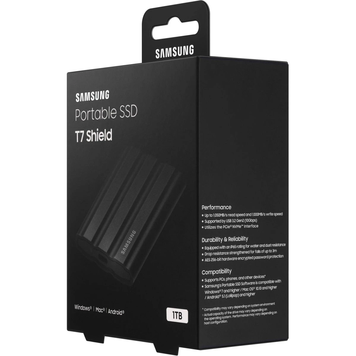 Samsung T7 Shield 1TB USB 3.2 Portable SSD - Black 11 Samsung T7 Shield 1TB USB 3.2 Portable SSD - Black - Image 11