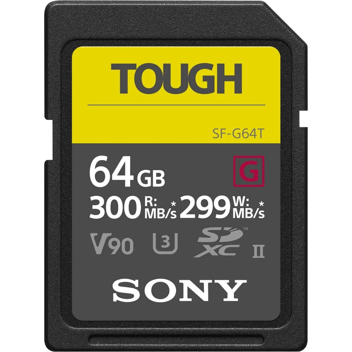 Sony 64GB Professional 300mb/s SF-G V90 Tough SD Card 1 Sony 64GB Professional 300mb/s SF-G V90 Tough SD Card