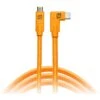 Tetherpro USB-C To USB-C Right Angle 4.6m - Hi Vis Orange Cable