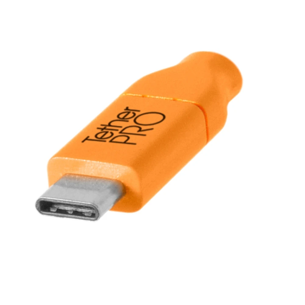 Tetherpro USB-C To USB-C 90cm - Hi-Vis Orange 2 Tetherpro USB-C To USB-C 90cm - Hi-Vis Orange - Image 2