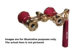 Used Lascala 3x25 Iolanta Burgundy And Gold Opera Glasses